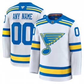 Miesten NHL St. Louis Blues Pelipaita Custom 2025-26 Fanatics Premium Vieras Valkoinen